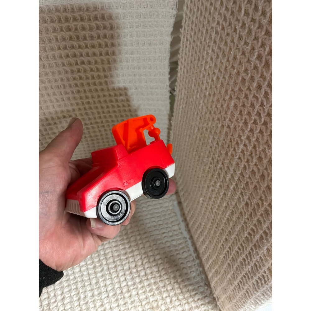 Vintage‎ Kids Fisher Price Tow Truck Toy Small Red White
